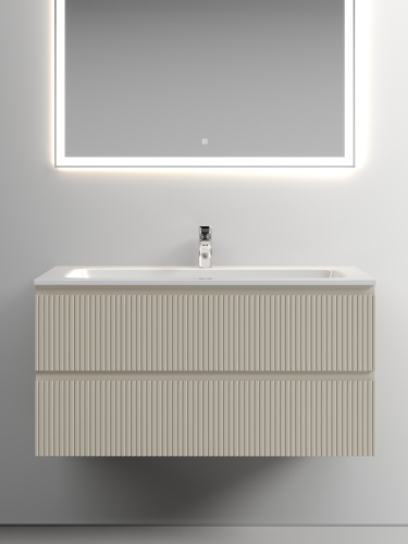 Тумба под раковину Sancos SNOB T SNT100CE 100х45х50 подвесная цвет бежевый - фото 5